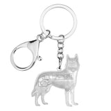 Siberian Husky Dog Keychains Wristlets Accessories back view | Posh Pick Me Ups