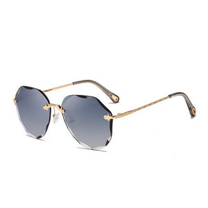 Rimless Aviator Sunglasses Designer Inspired Pilot Sunglasses