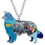 Border Collie Dog Pendant Necklace Jewelry