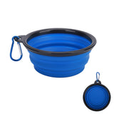 Best Dog Travel Bowl Collapsible Portable Silicone Water Bowl Food Bowl PetSmart Blue Bowl | Posh Pick Me Ups