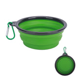 Best Dog Travel Bowl Collapsible Portable Silicone Water Bowl Food Bowl PetSmart Green Bowl | Posh Pick Me Ups