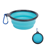 Best Dog Travel Bowl Collapsible Portable Silicone Water Bowl Food Bowl PetSmart Aqua Blue Bowl | Posh Pick Me Ups