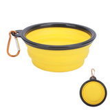 Best Dog Travel Bowl Collapsible Portable Silicone Water Bowl Food Bowl PetSmart Yellow Bowl | Posh Pick Me Ups