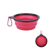 Best Dog Travel Bowl Collapsible Portable Silicone Water Bowl Food Bowl PetSmart Pink Bowl | Posh Pick Me Ups