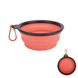 Best Dog Travel Bowl Collapsible Portable Silicone Water Bowl Food Bowl PetSmart Orange Mamey Bowl | Posh Pick Me Ups