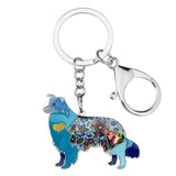 Border Collie Dog Keychains Jewelry Accessories