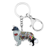 Border Collie Dog Keychains Jewelry Accessories