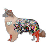 Border Collie Dog Brooches & Enamel Pins Jewelry